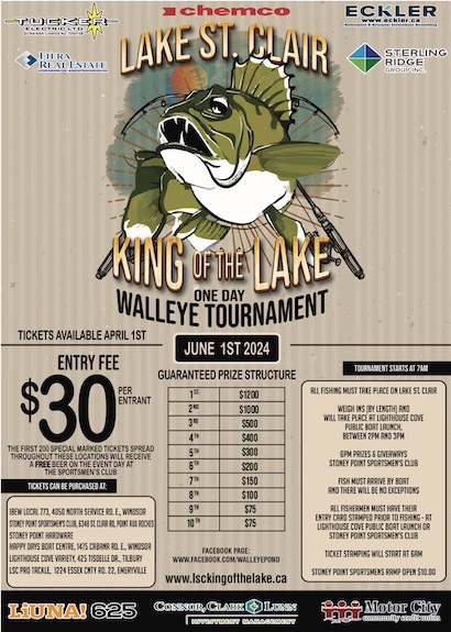 Read more about the article Lake St. Clair King of the Lake Walleye Tournament