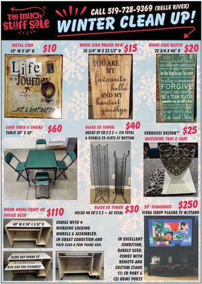 Read more about the article Winter Clean Up Items for Sale