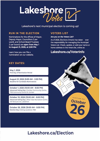 Read more about the article Municipality of Lakeshore (Election)